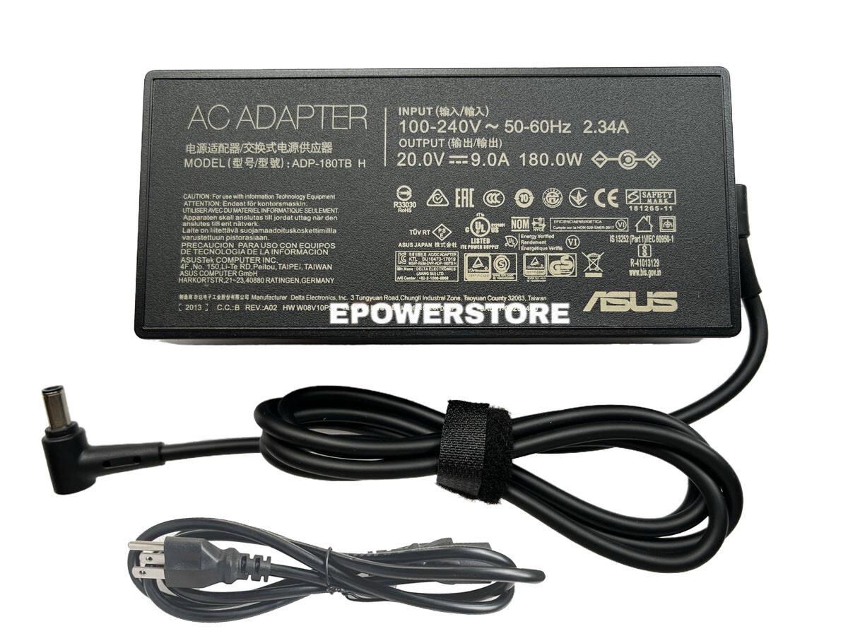 20V 180W AC Charger Adapter For ASUS ROG Zephyrus G14 GA401Q GA401QH-211.ZG14BL