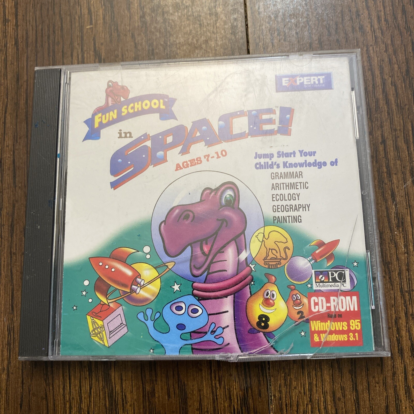 Fun School In Space Cd-Rom Vintage Learning Ages 7-10 Grammar Arithmetic 