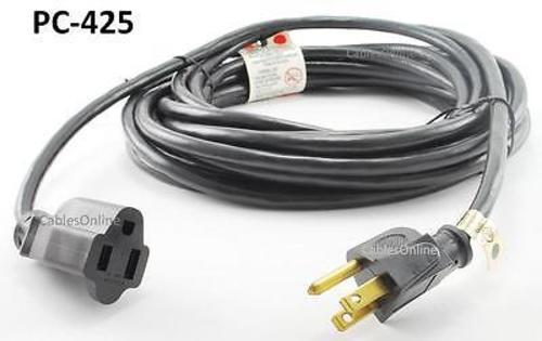 25ft SJT Indoor AC Power Extension Cord 16AWG Cable,  CablesOnline PC-425