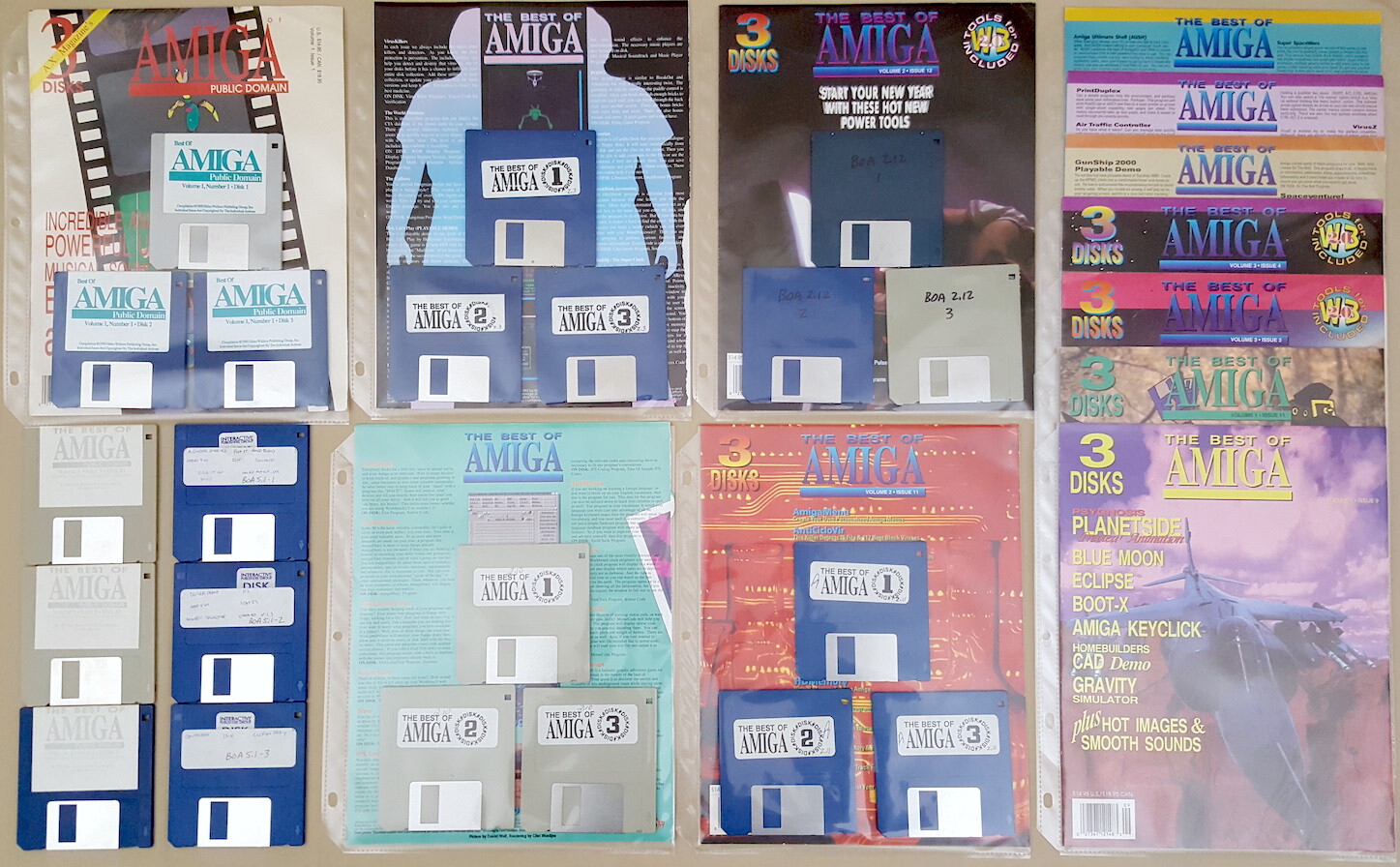 (7) Best Of Amiga Disk Magazines ©1990-1992 for Commodore Amiga +Extra Covers