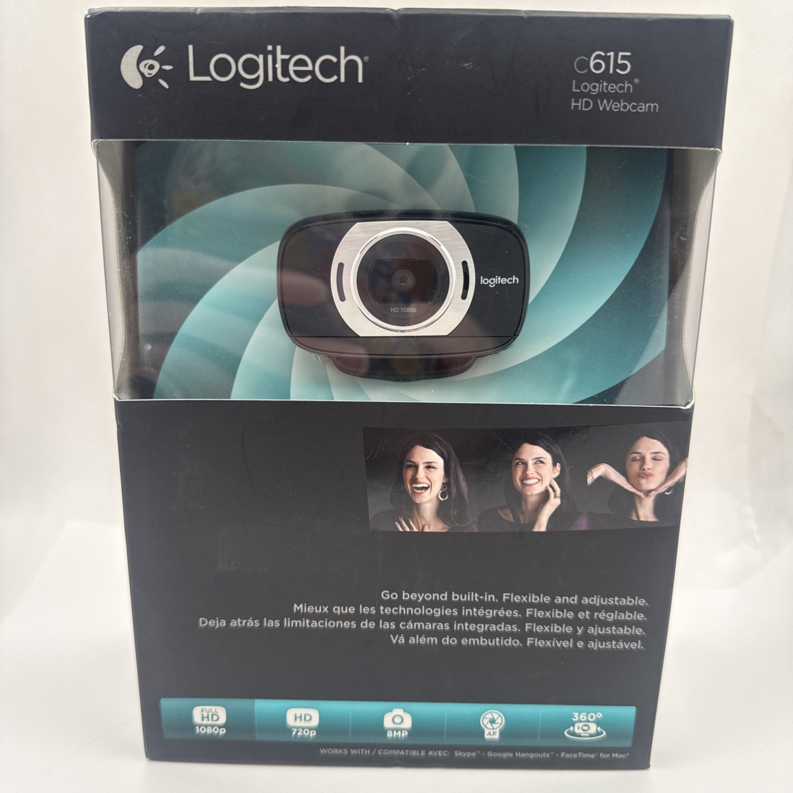 Logitech C615 Portable HD Webcam Autofocus 1080p Black USB 2.0 - New Sealed