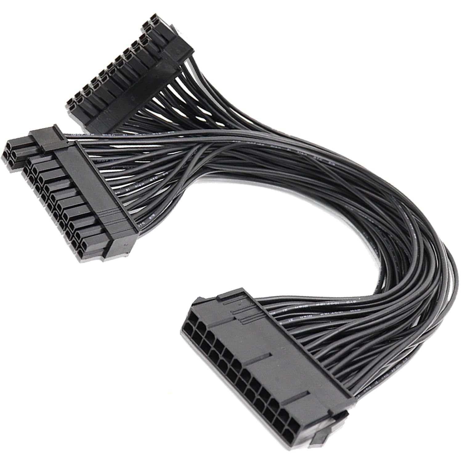 MISYNLON 32cm Dual 24Pin ATX Motherboard Power , for Crypto Mining, Tangle Free