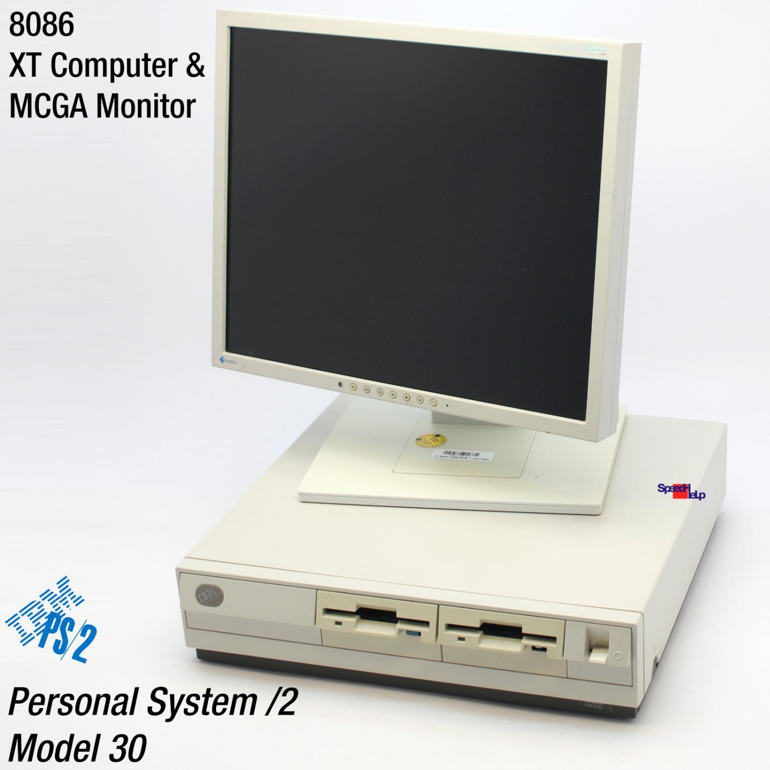 IBM PS/2 Personal System/2 Model 30 XT 8086 8MHZ 8530-002 Computer MCGA Monitor