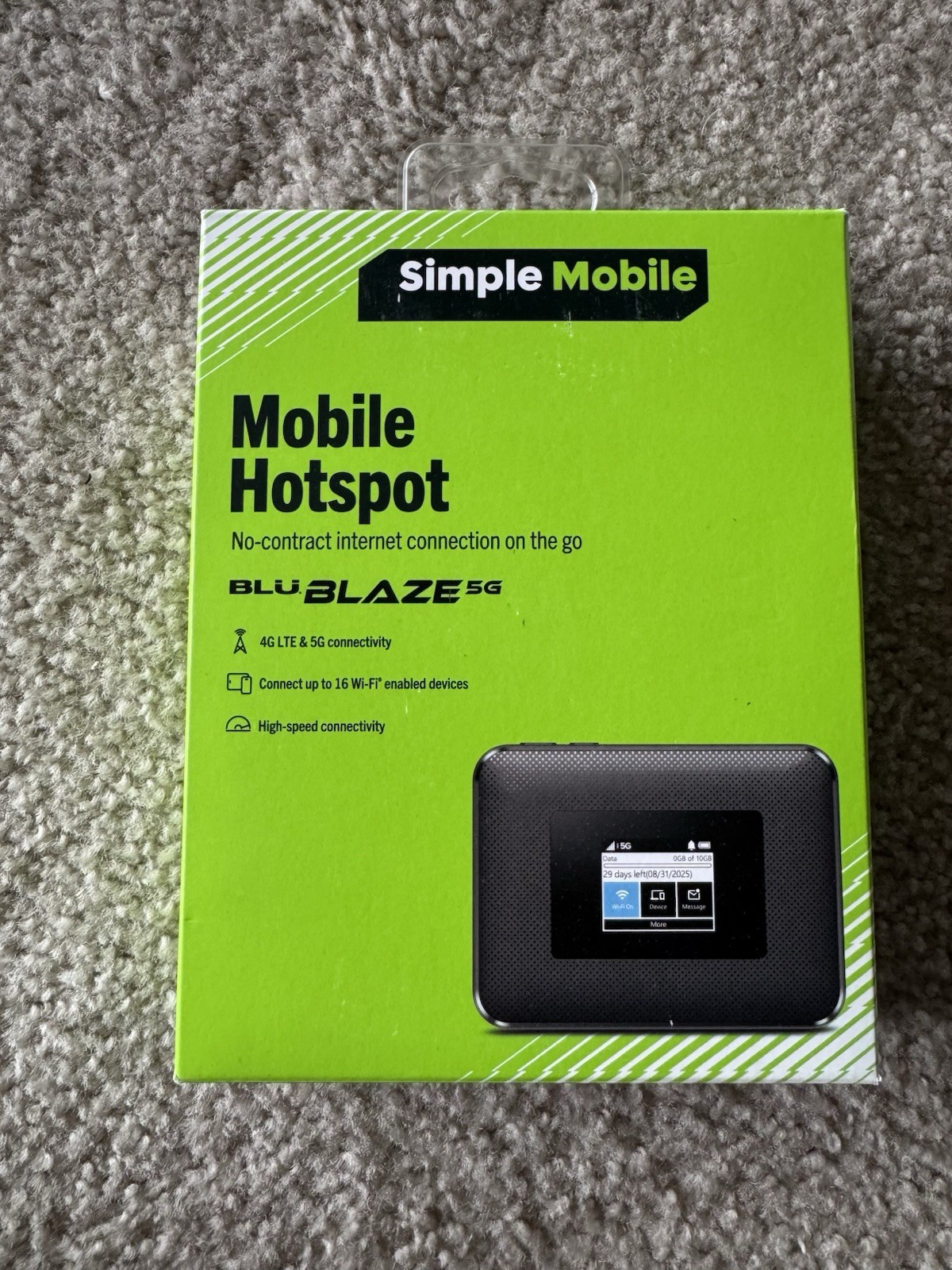 Simple Mobile No Contract Mobile Hot Spot 5G LTE Nationwide Network