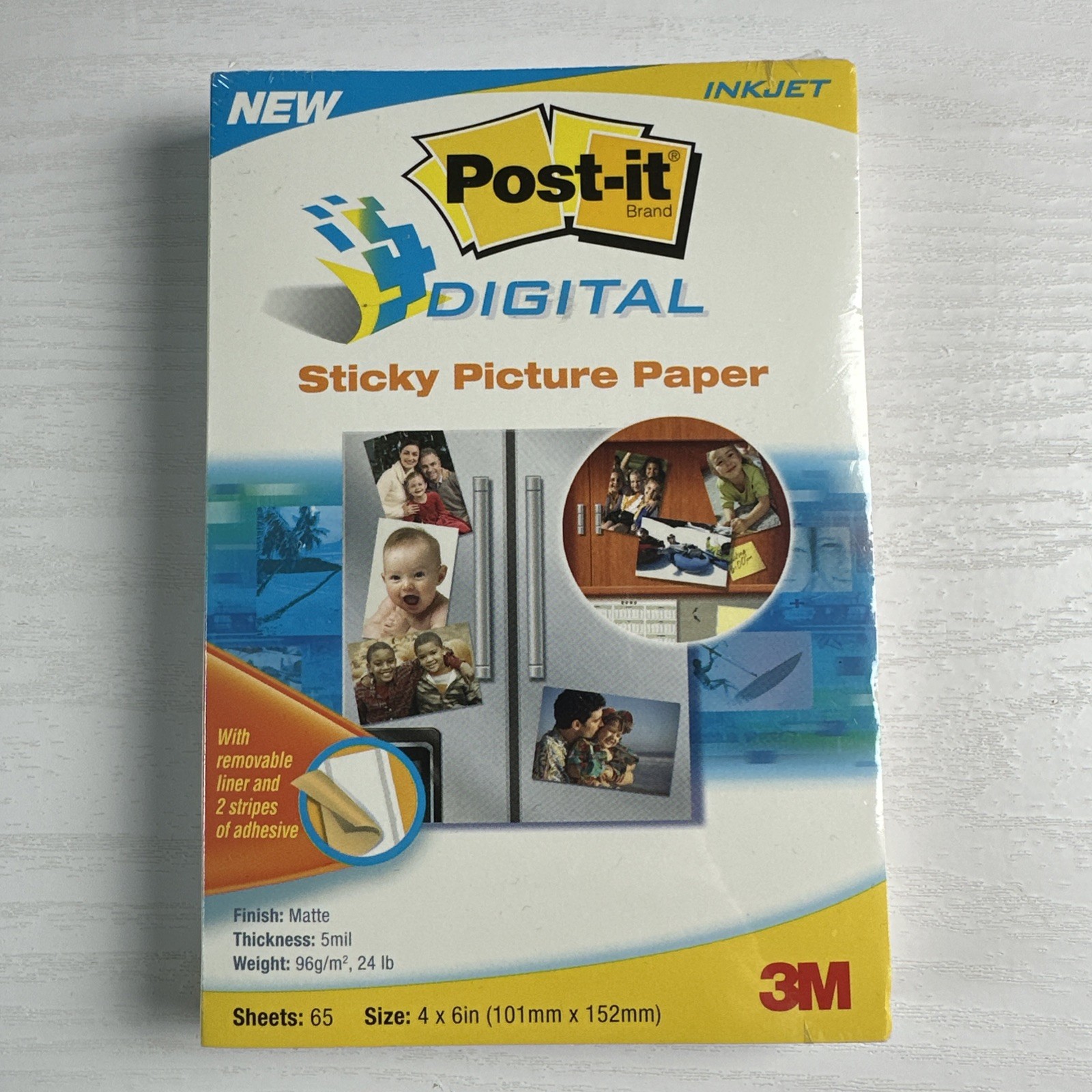 3M Post-It Digital Sticky Picture Paper 4 x 6 Matte - 25 Sheets - Discontinued
