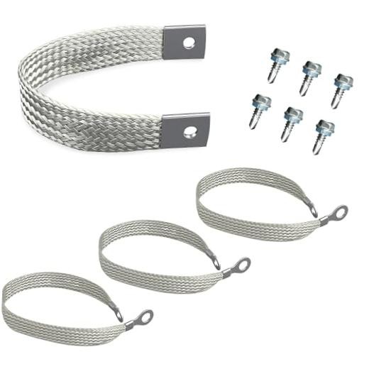 4 Pcs 40140 Engine Braided Ground Strap Starter Chasis Body Frame Grounding
