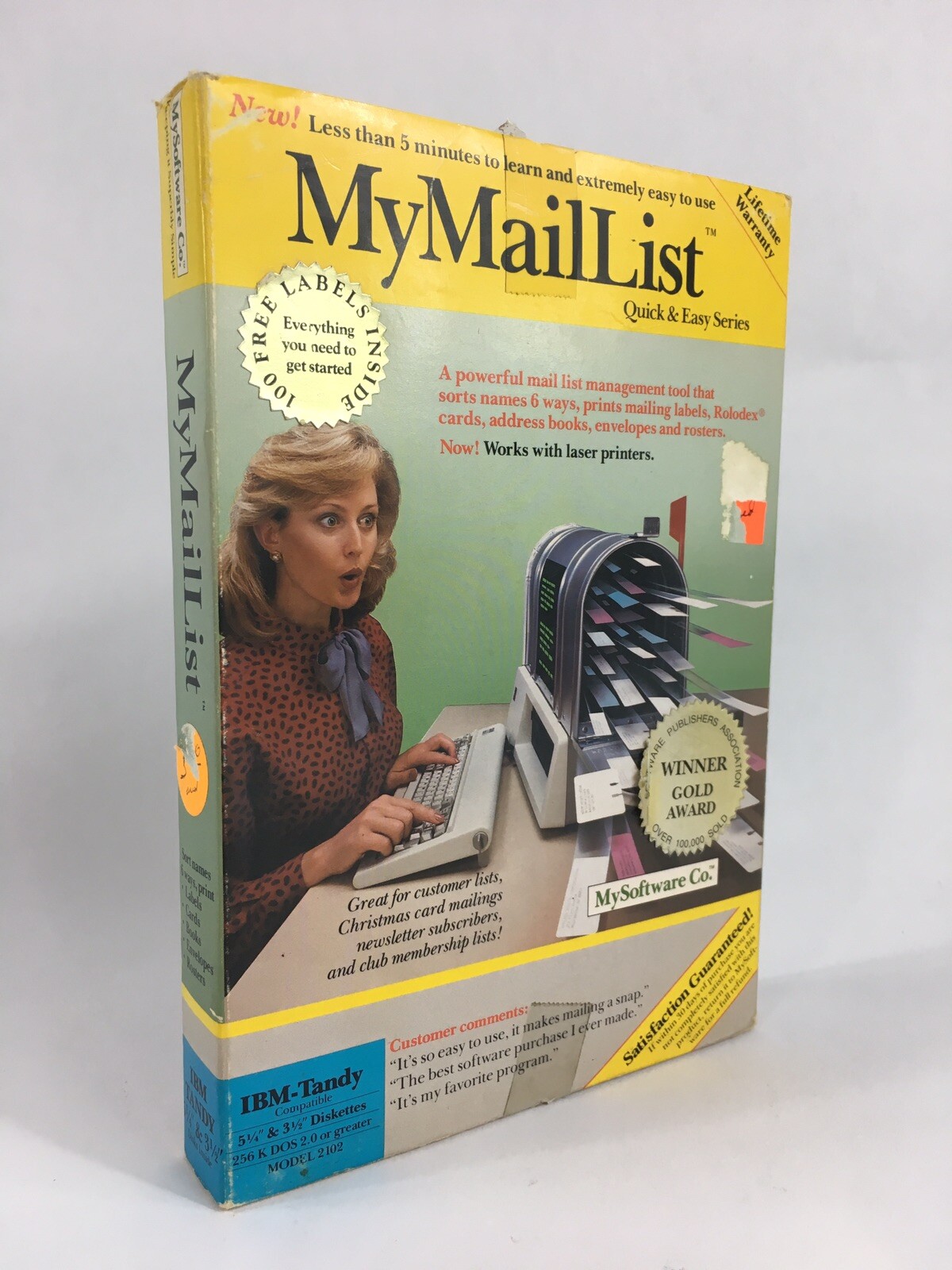 Final Price My Mail List Vtg IBM Tandy Software 5.25” & 3.5” Floppy Complete