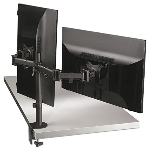 3M DUAL MONITOR MOUNT, FOR 27" MONITORS, 360 DEGREE ROTATION, +45 -  BLACK