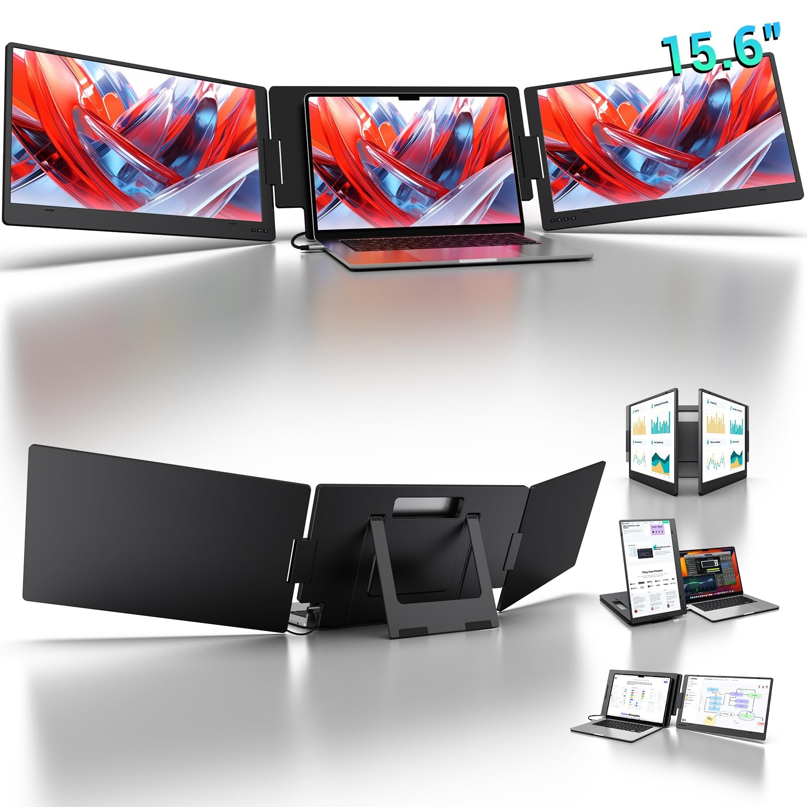 15.6" Laptop Screen Extender, 1080P FHD IPS Portable Monitor