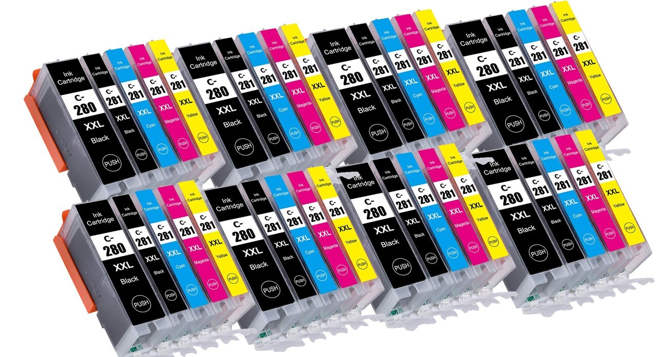 40PK PGI-280XXL CLI-281XXL Printer Ink for Canon TR8620  TR8620A TR8622A TS702A