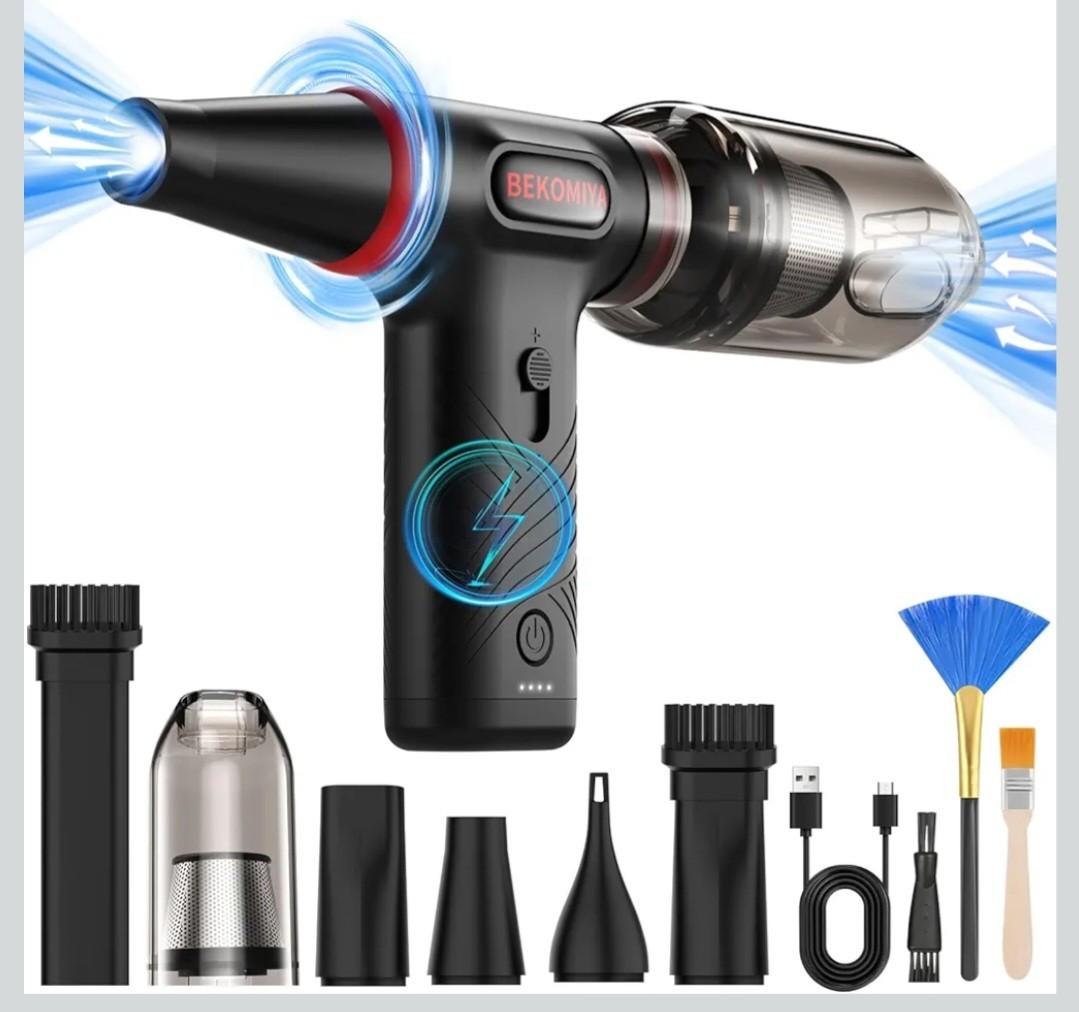 Compressed Air Duster 1 Button Adjustment 12000 RPM Air Blower Car Home Keyboard