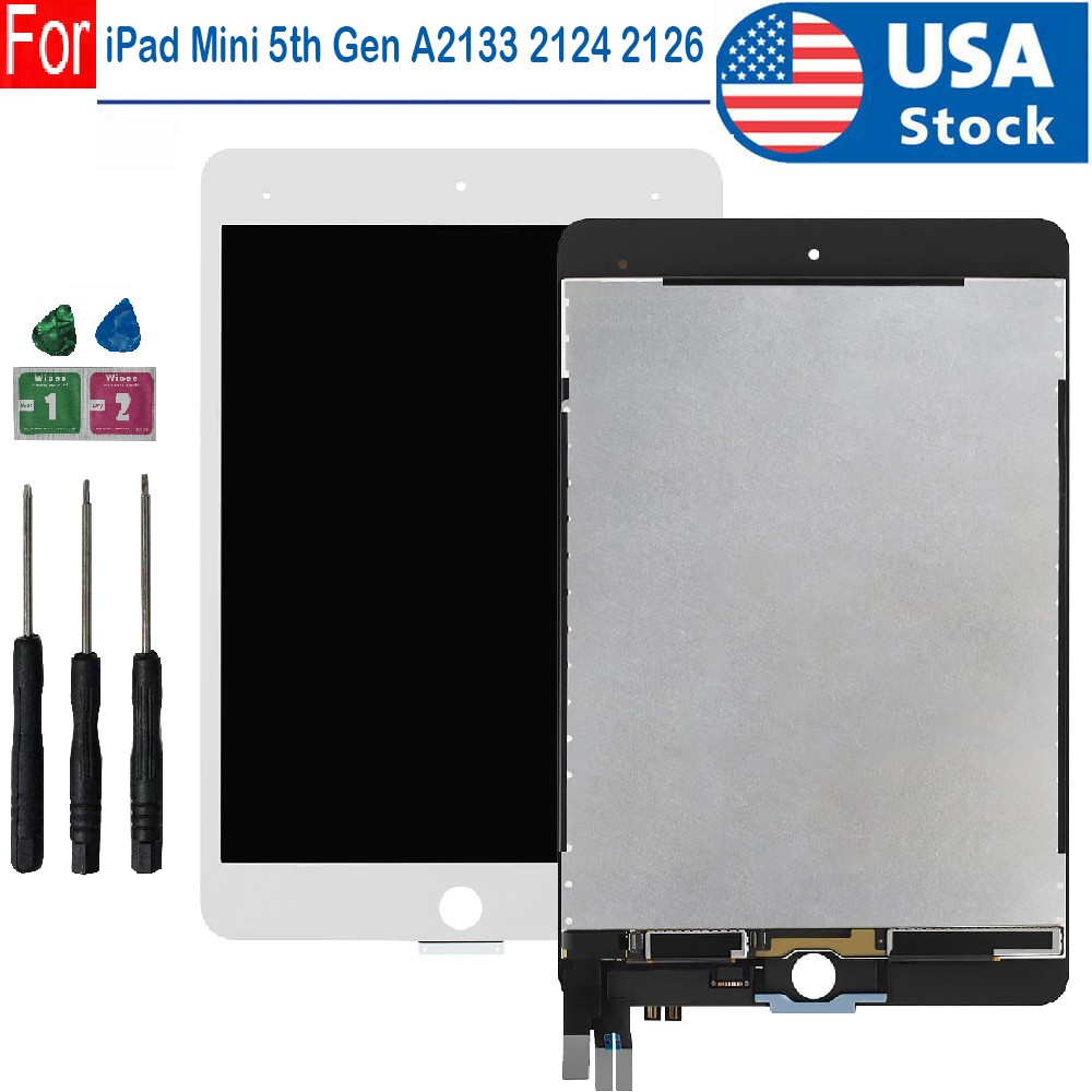 White LCD Display Touch Screen Digitizer For iPad Mini 5th Gen A2133 2124 2126
