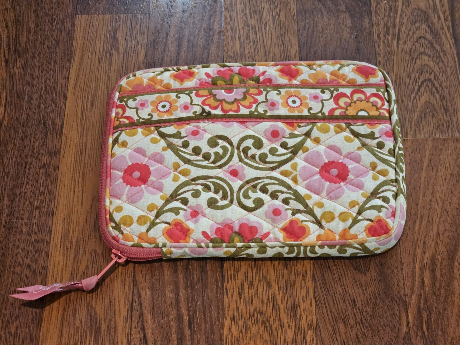 Vera Bradley Tablet Quilted Cover Case FLORAL PINK 9x7 ZIP CHIC FOLKLORIC TRAVEL