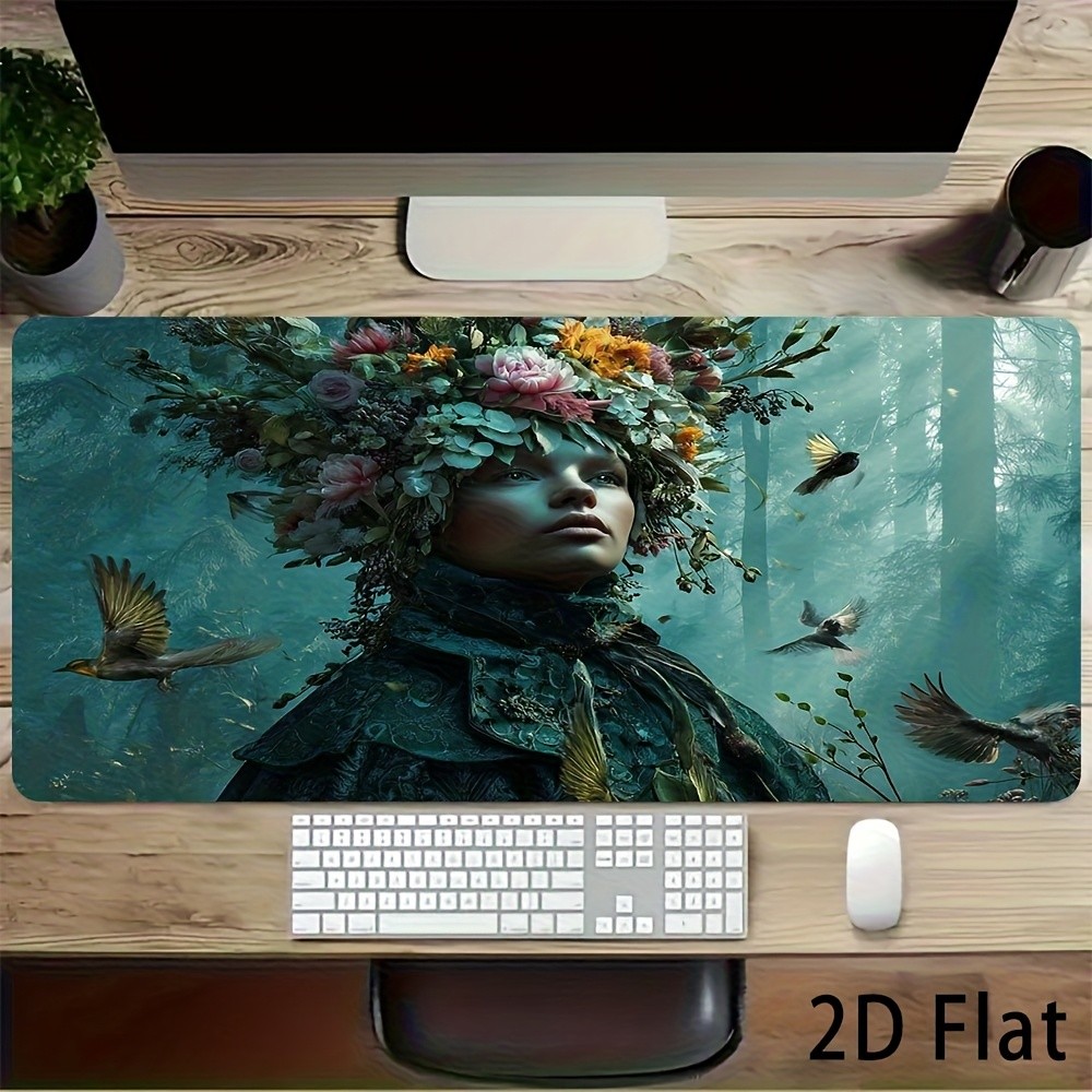 1pc Non-Slip Gaming Desk Compatible for PC/Laptop, Rectangular Mouse Pad with