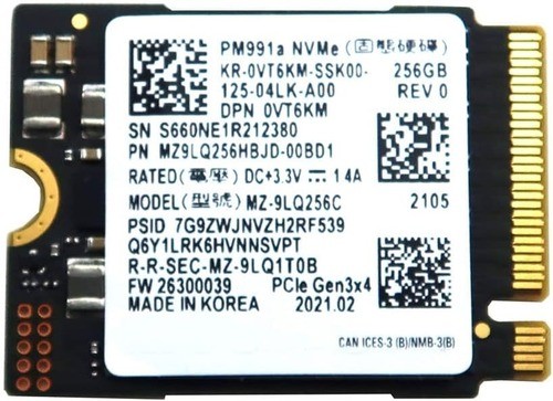 Solid State Drive Dell VT6KM (Samsung MZ-9LQ256C) Samsung MZ9LQ256HBJD-00BD1