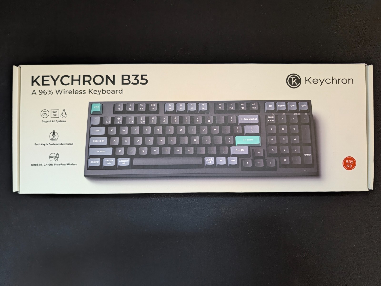Keychron B35 Wireless Keyboard (96% Ultra-Slim Silent Scissor Switch) - Open Box