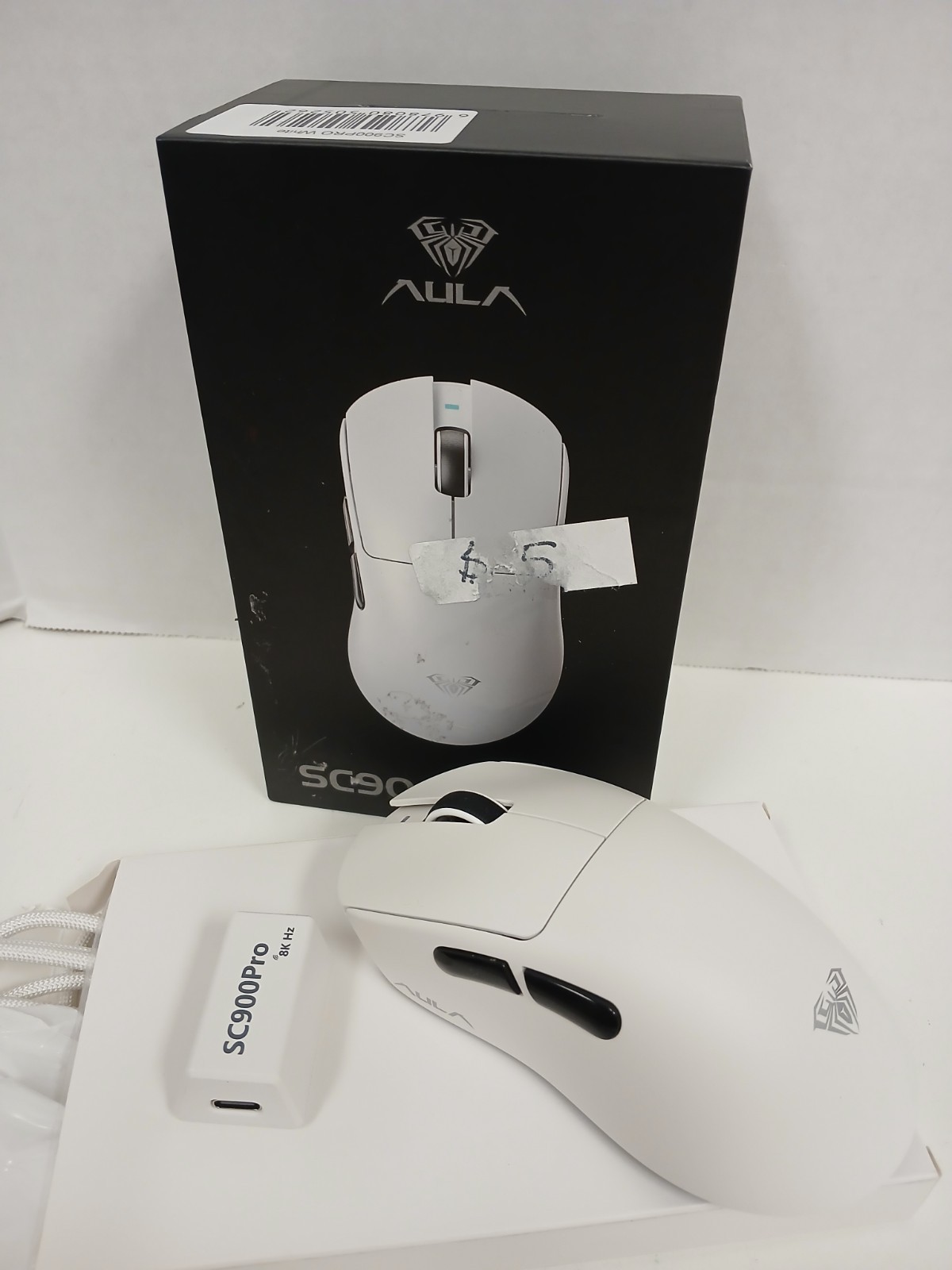 AULA SC900 Pro Wireless Tri-Mode Gaming Mouse, White