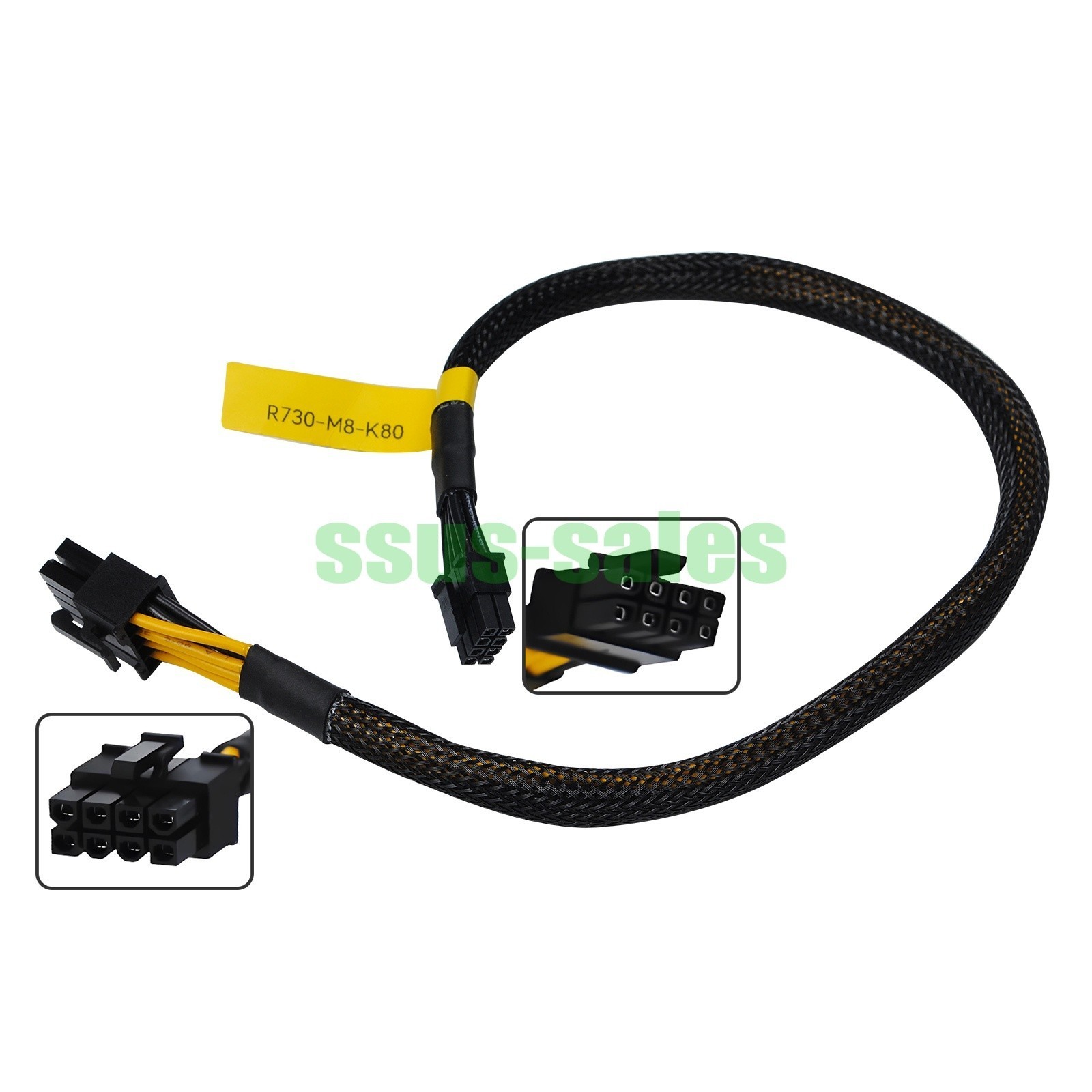 Mini 8Pin to Standard PCIe 8Pin GPU Power Cable 35CM For R730 2019 Tesla M60 P40