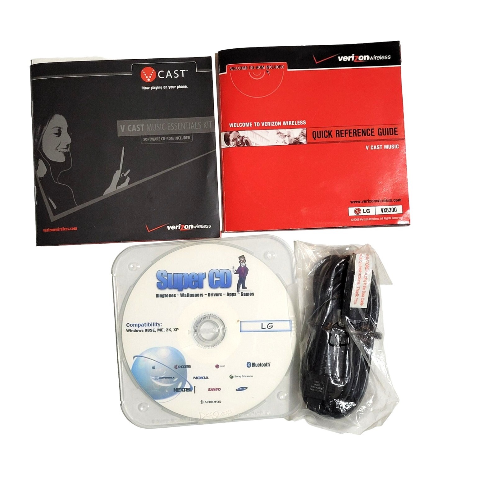 LG V Cast Music Essentials Kit With Super CD and USB Cable For Verizon Wireless