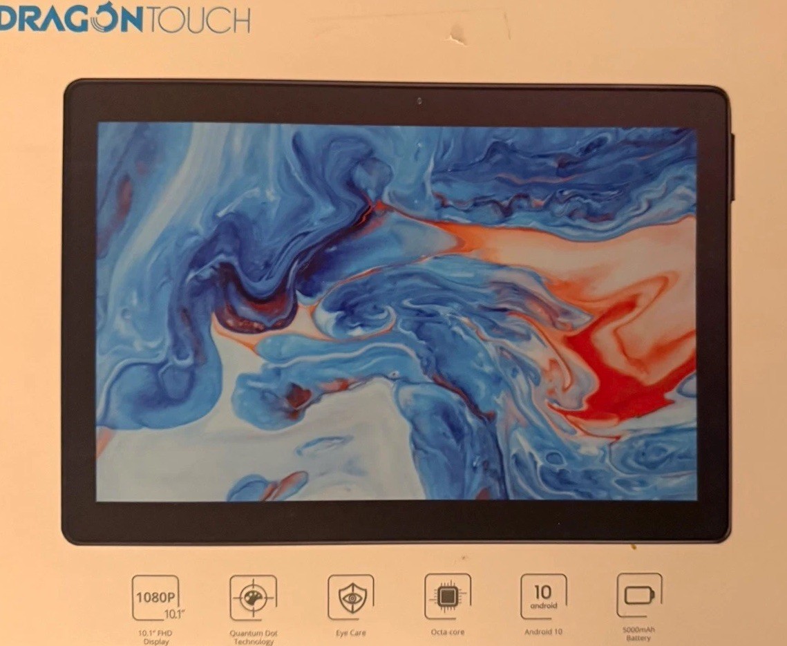 Dragon Touch MAX10 Plus 10in Android 10 Tablet 32GB 3GB Wi-Fi Black