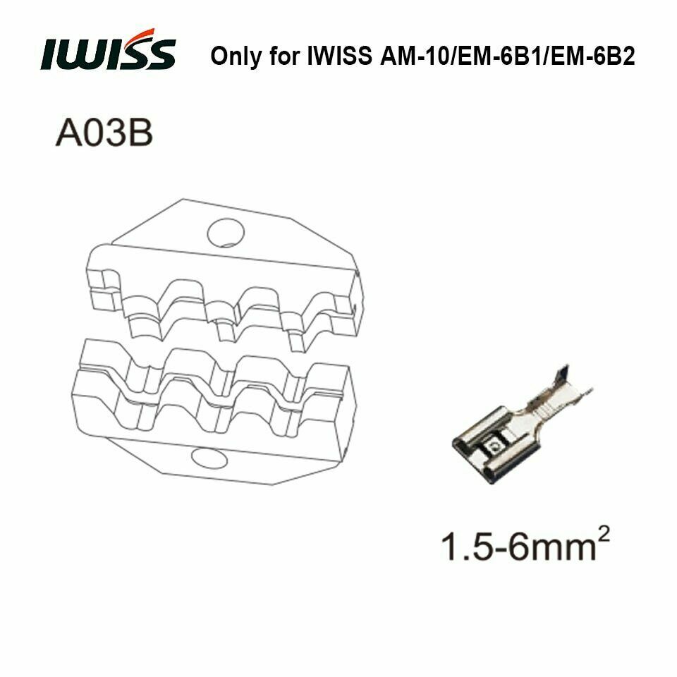 IWISS Die Set Jaws for AM-10 Pneumatic EM-6B1/EM-6B2 Electrical Crimping Tools 
