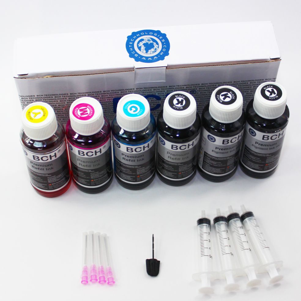 Premium Dye Ink Refill Kit for All Printers Cartridge 600 ml 20oz Jumbo Bulk XL