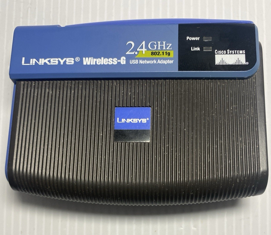 Linksys Wireless-G USB Network Adapter 2.4GHz 802.11g (WUSB54G) w USB Cable