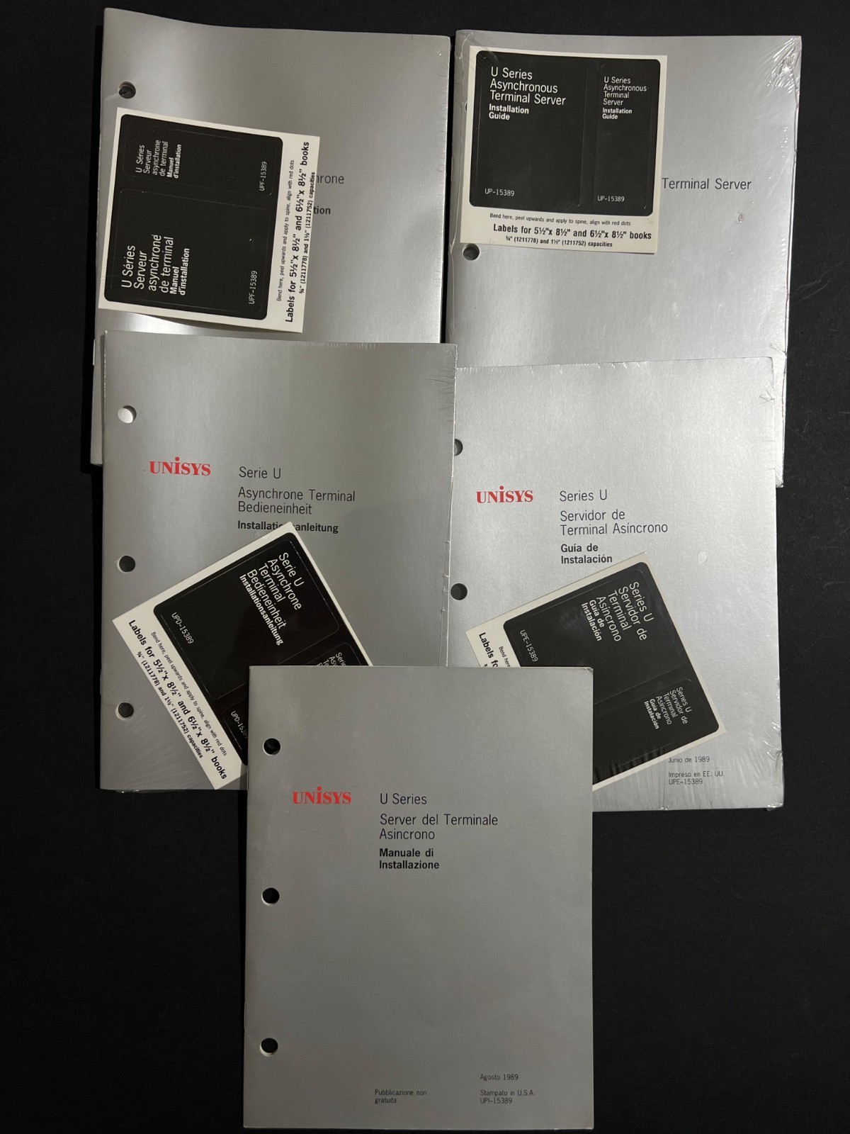 UNISYS U Series UP-15389 Installation Guide Lot 5 Multilanguage 1989