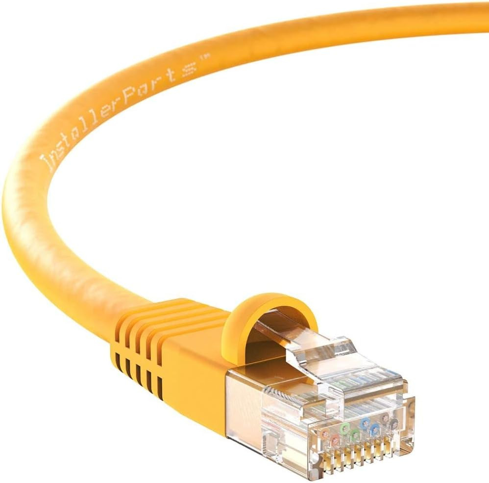 Installerparts CAT6 Cable UTP Booted - Yellow - 100 FT - 5 Pack - Professional S