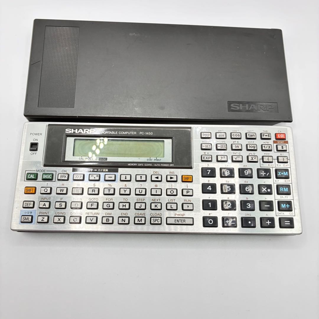 SHARP PC-1450 Pocket Computer 4KB RAM CR2032 Battery x2 Untested