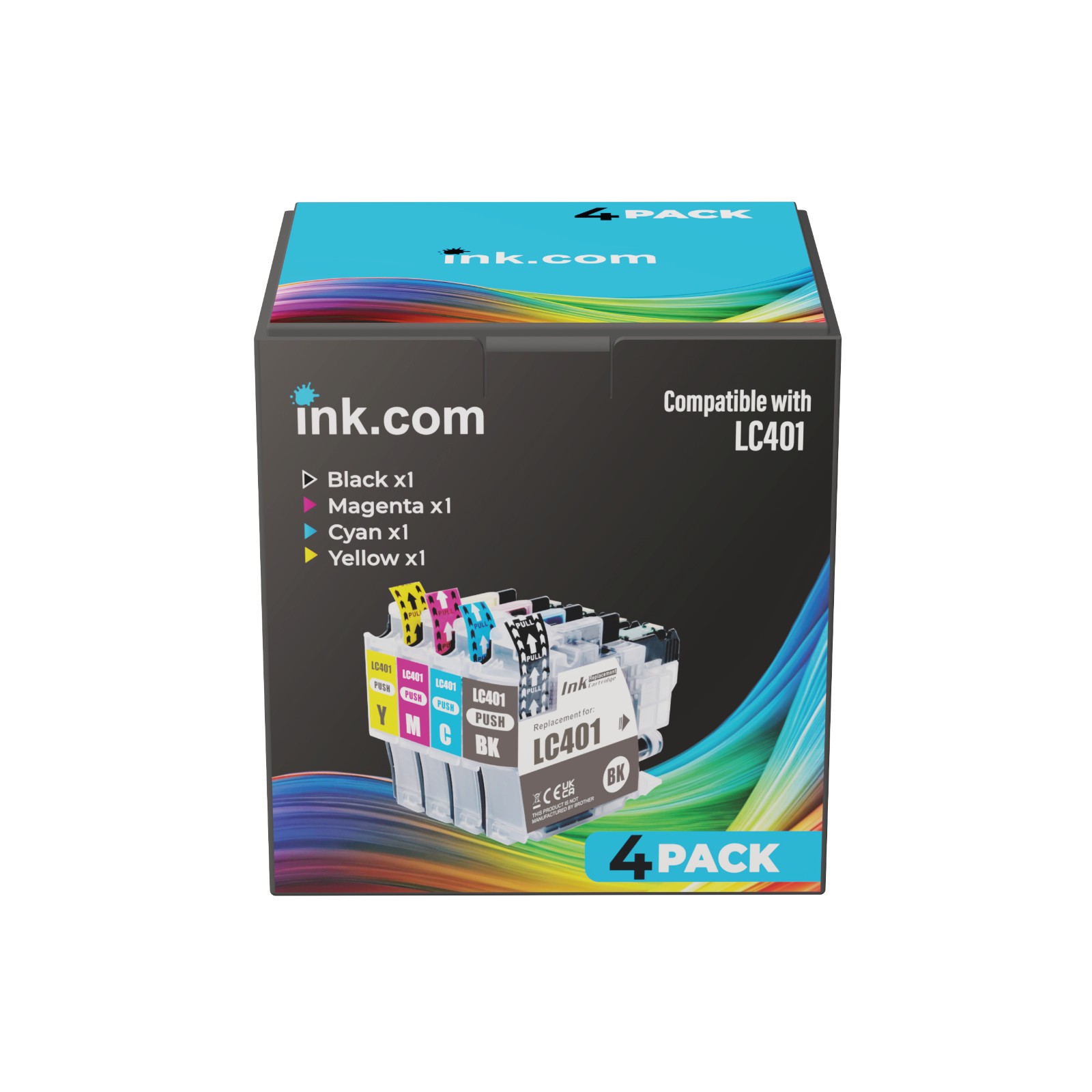 INK.COM LC401 LC401XL Ink Cartridge 4 Pack Compatible Brother Printers 4 Pack