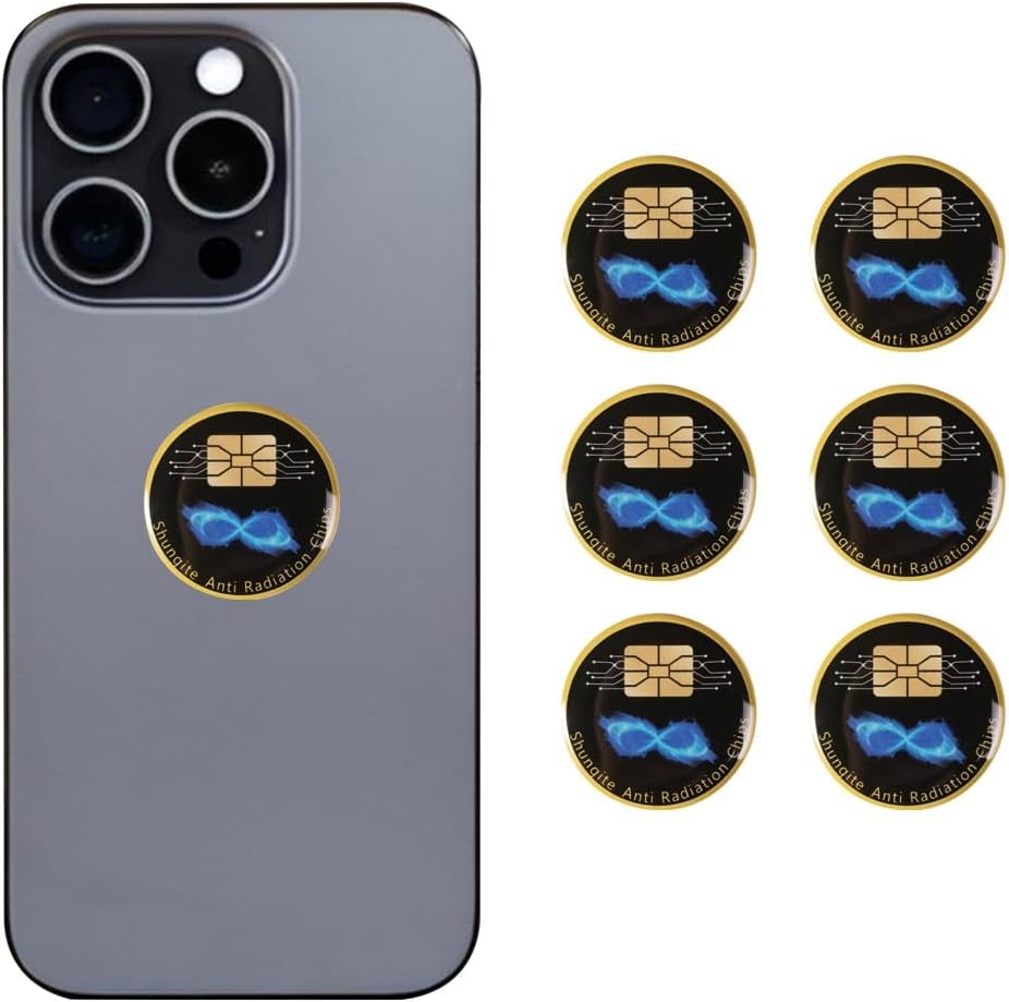 8pcs EMF Stickers Blocker Cell Phone Protector Neutralizer Black Blue Gold 
