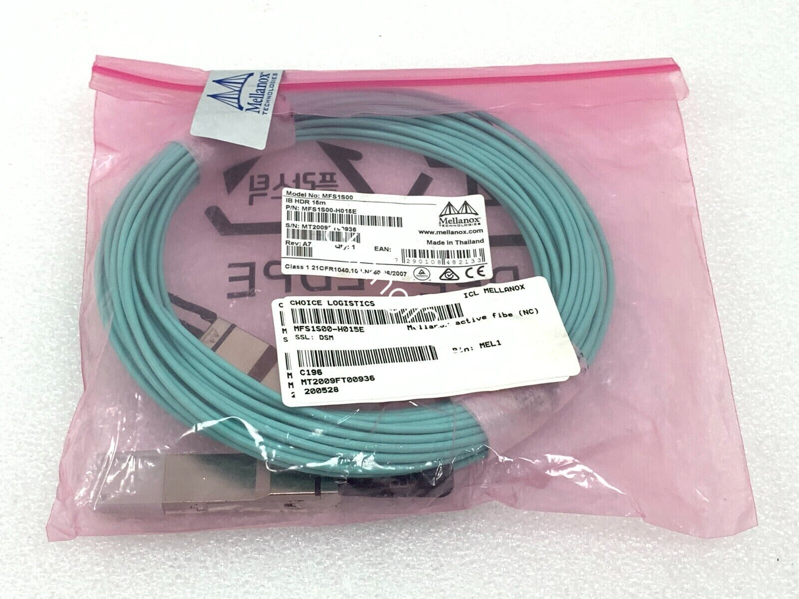 Mellanox Technologies MFS1S00-H015E 15m Active Fiber Cable Ib Hdr 15M Cable 