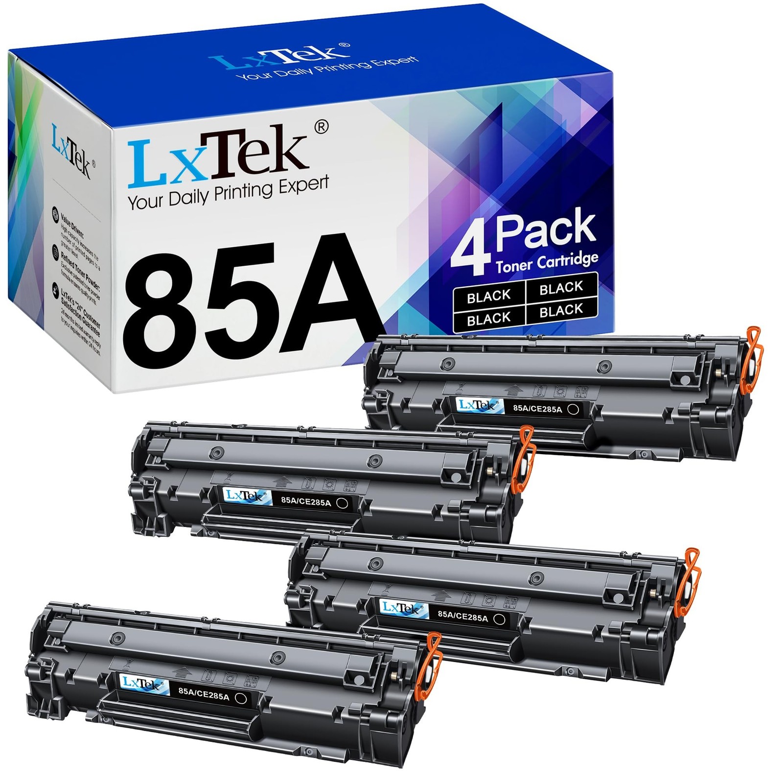 LxTek Compatible Toner Cartridge Replacement for HP 85A CE285A to Compatible ...
