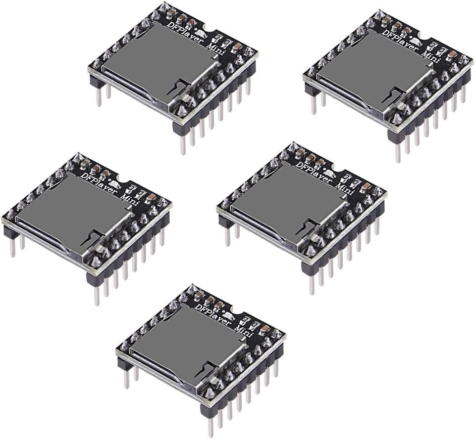 5pc MP3 player audio module DFPlayer mini decoder board 24-bit DAC output