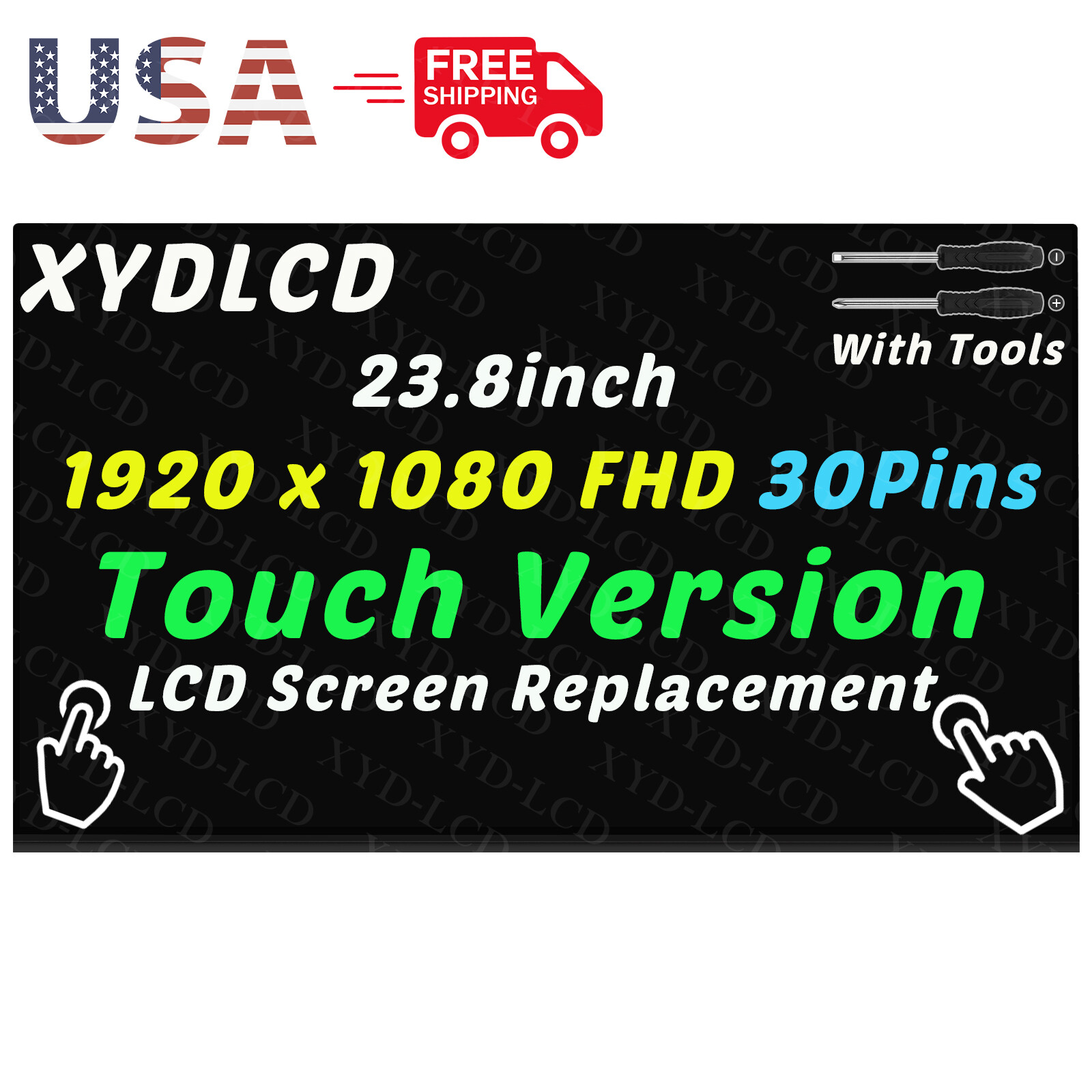 24" for HP 24-F0167C 24-F0170UR All-in-One LCD Touch Screen Display Borderless