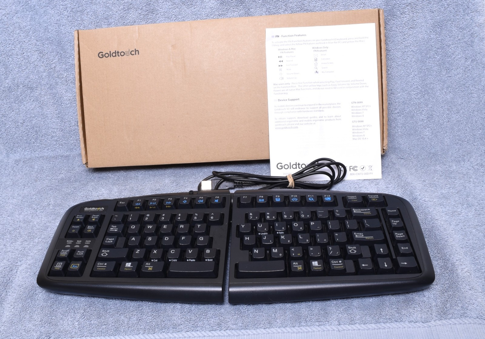 GOLDTOUCH V2 Adjustable Keyboard Black