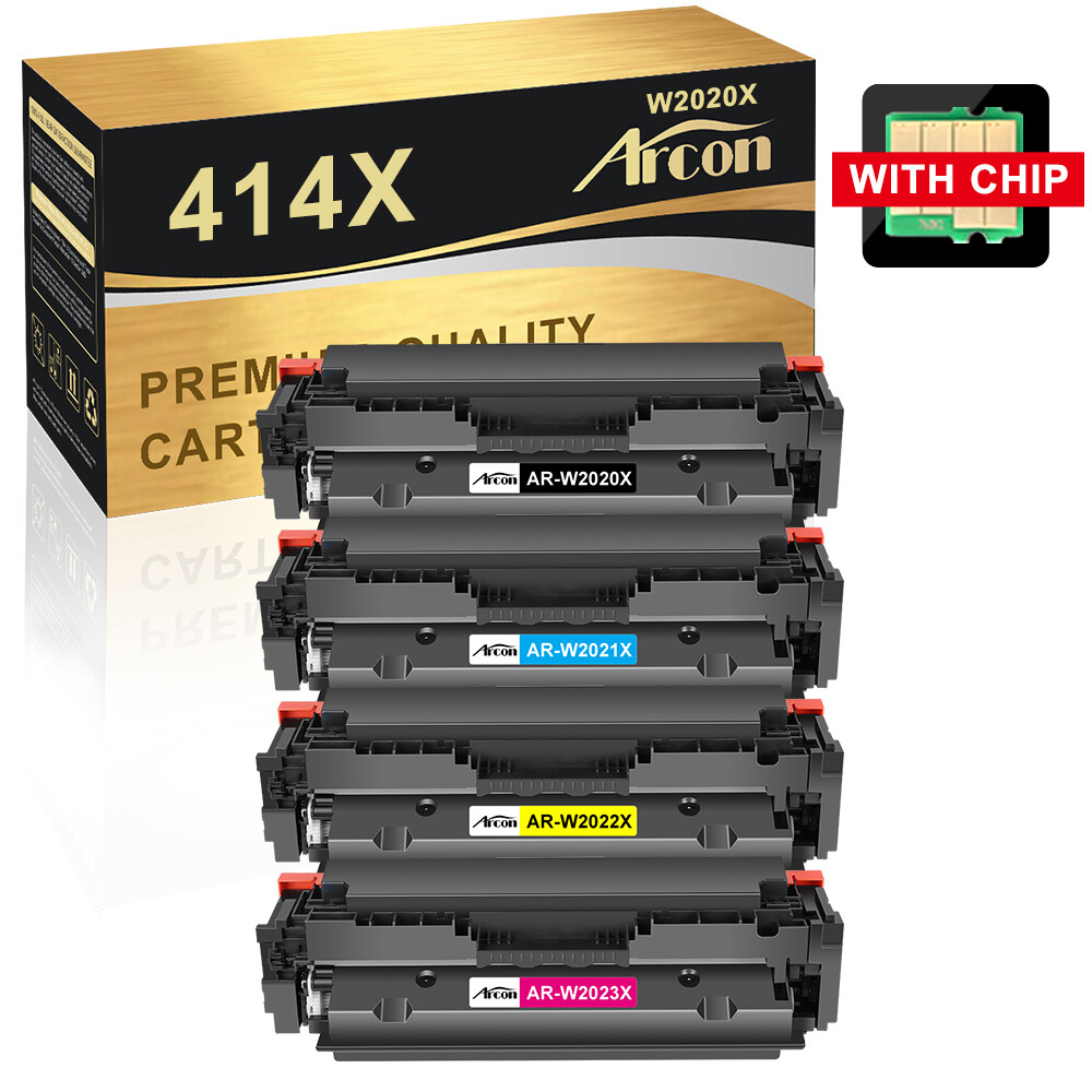 WITH CHIP 4x W2020A Color Toner Compatible With HP 414A MFP M479dw M454dw M454dn