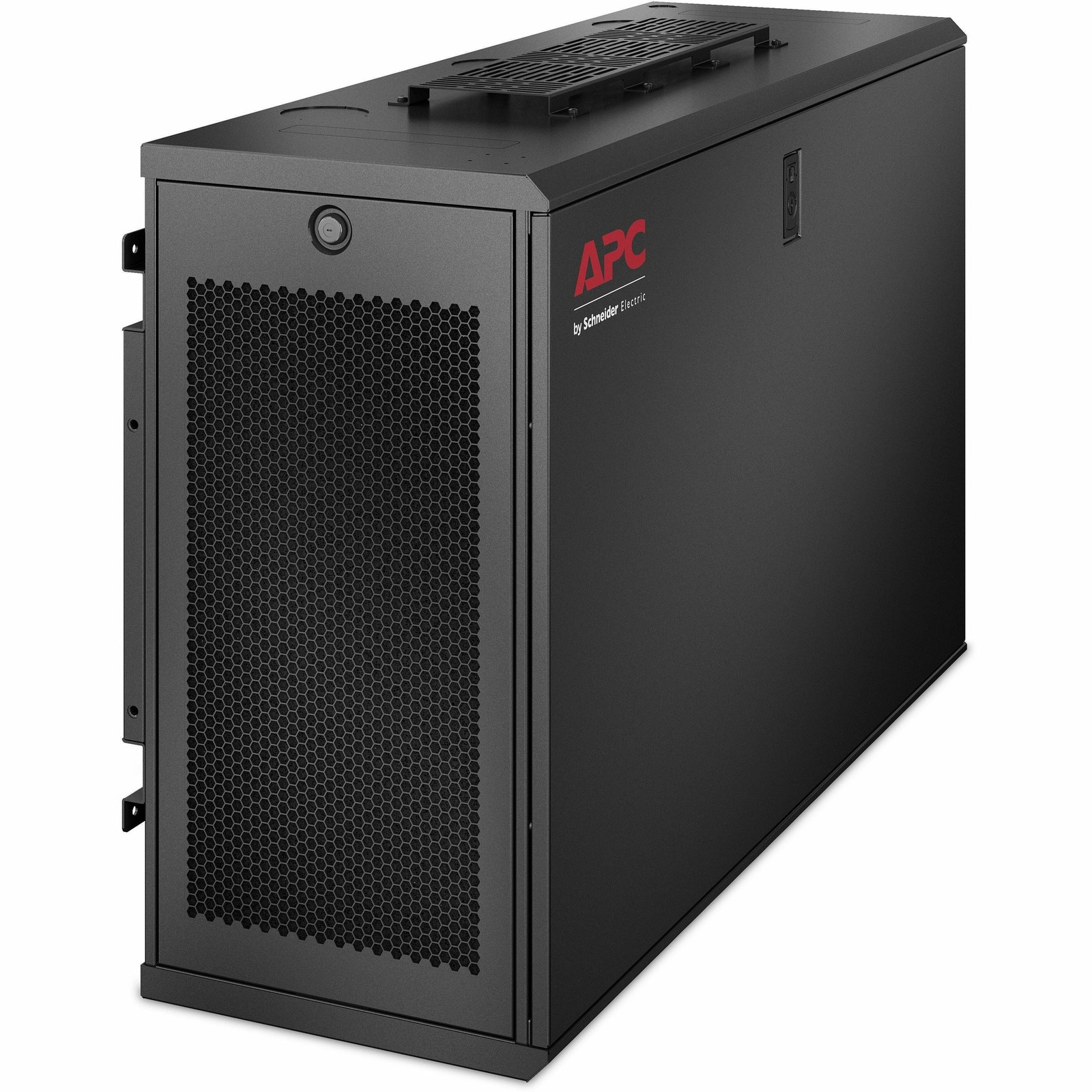 APC NetShelter WX 6U Low-Profile Wallmount Rack Enclosure Cabinet, Black, 30in