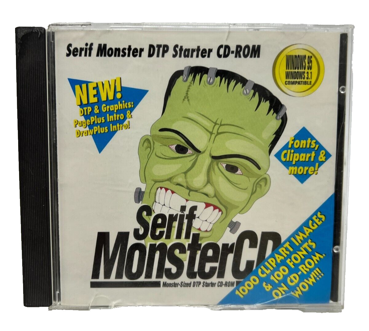 Serif Monster Sized DTP Starter CD ROM Software for Windows 95 or 3.1 Clip Art