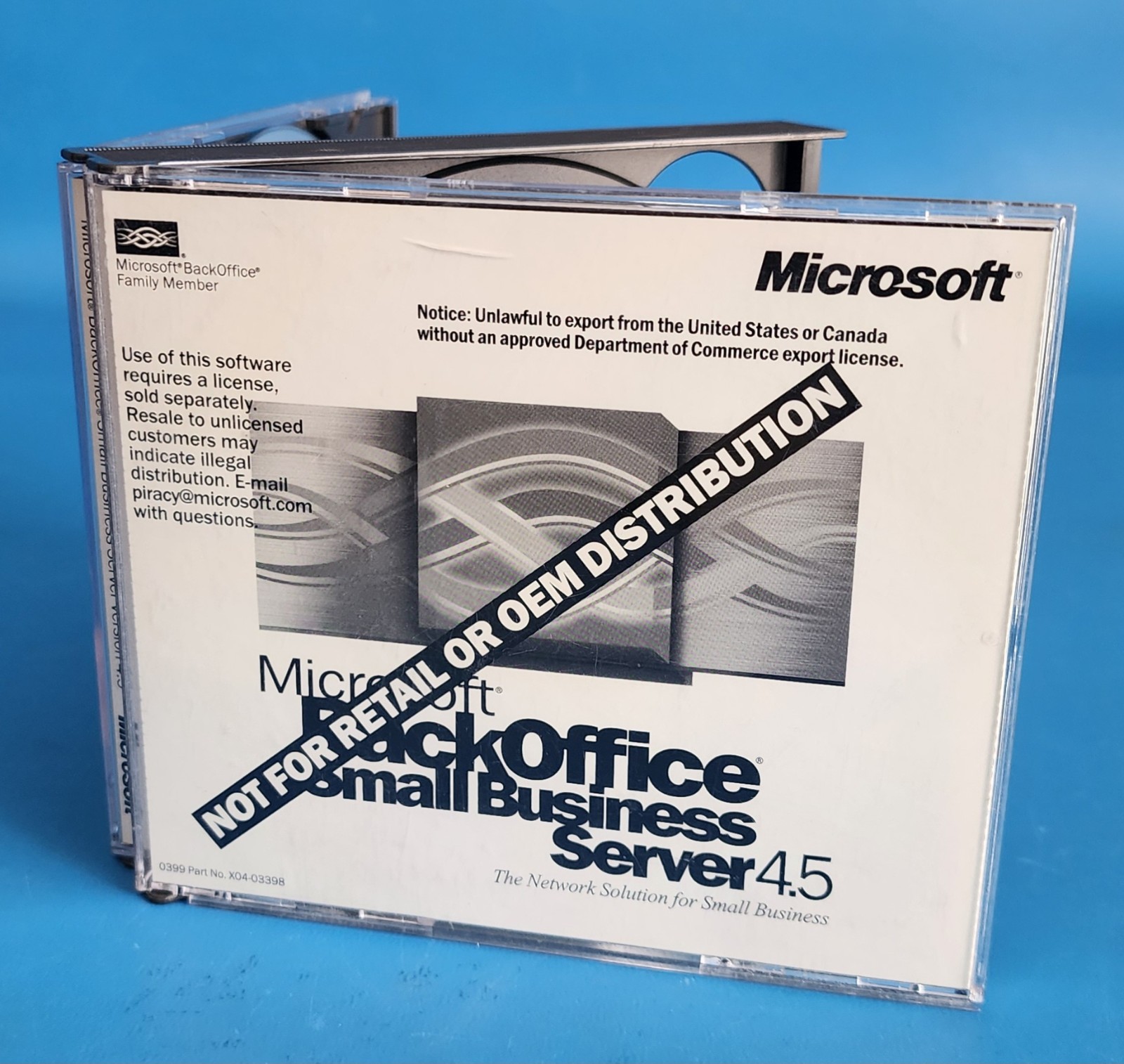 Microsoft BackOffice Small Business Server Version 4.5  (X04-87856) With CD Key