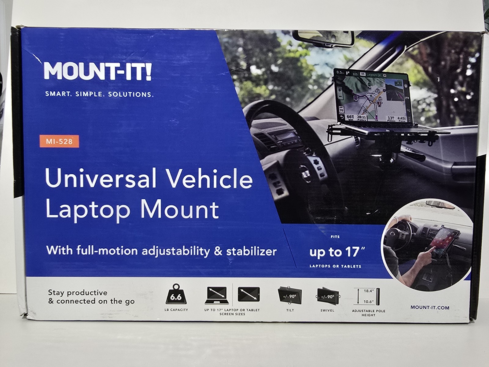 Mount-It Universal Vehicle Laptop & Tablet-IPad Mount No Drill Cars Trucks Vans
