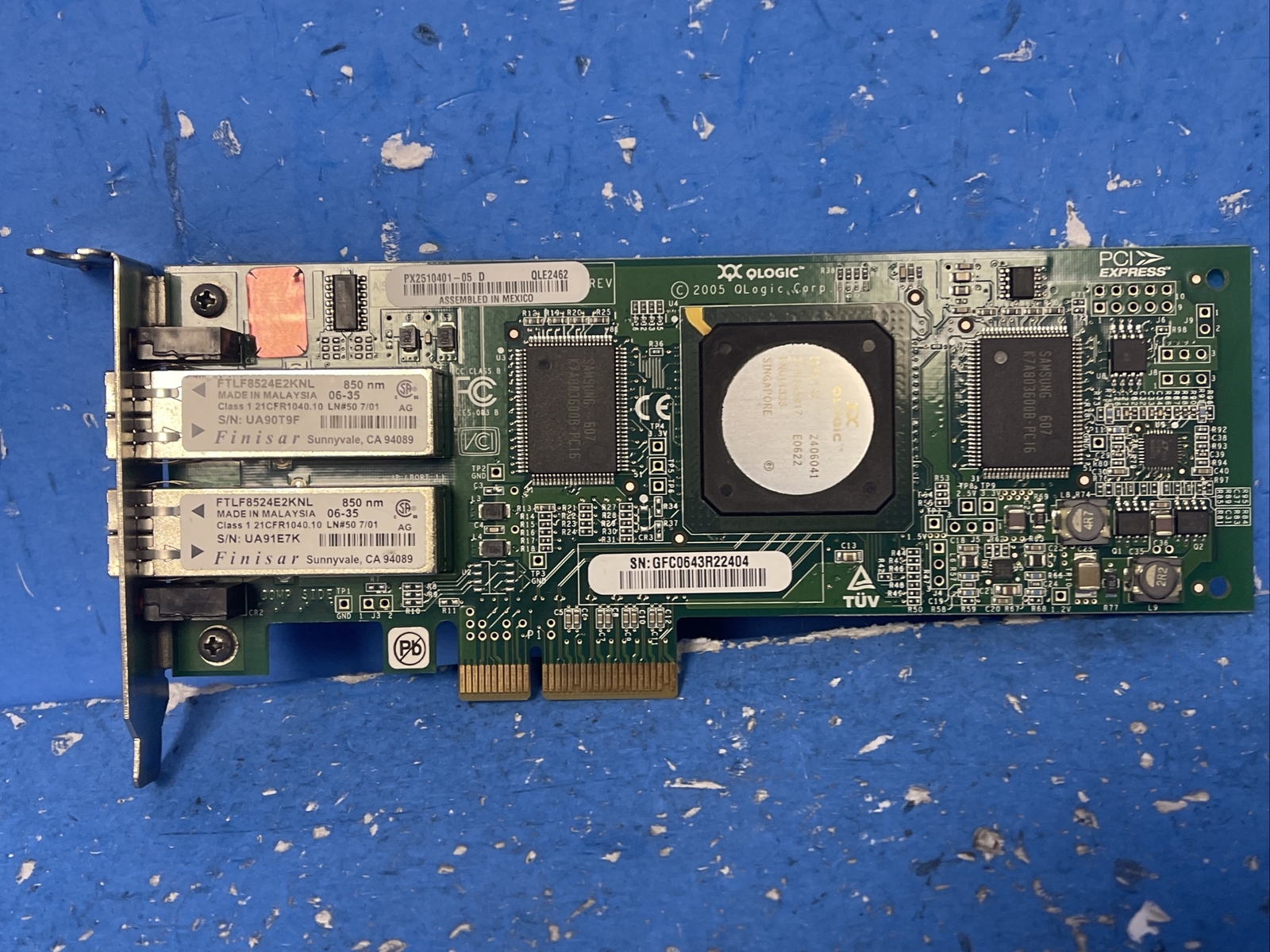 Qlogic QLE2462 Dual Port 4-Gbps FC PCI-e HBA PX2510401-05 D