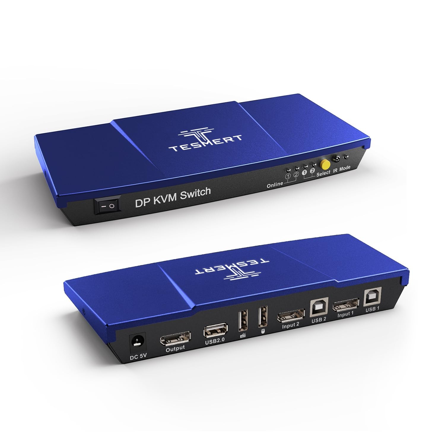 DisplayPort 4K60Hz KVM Switch 1 Monitor 2 Computers, DP KVM Switches for 2 PC...