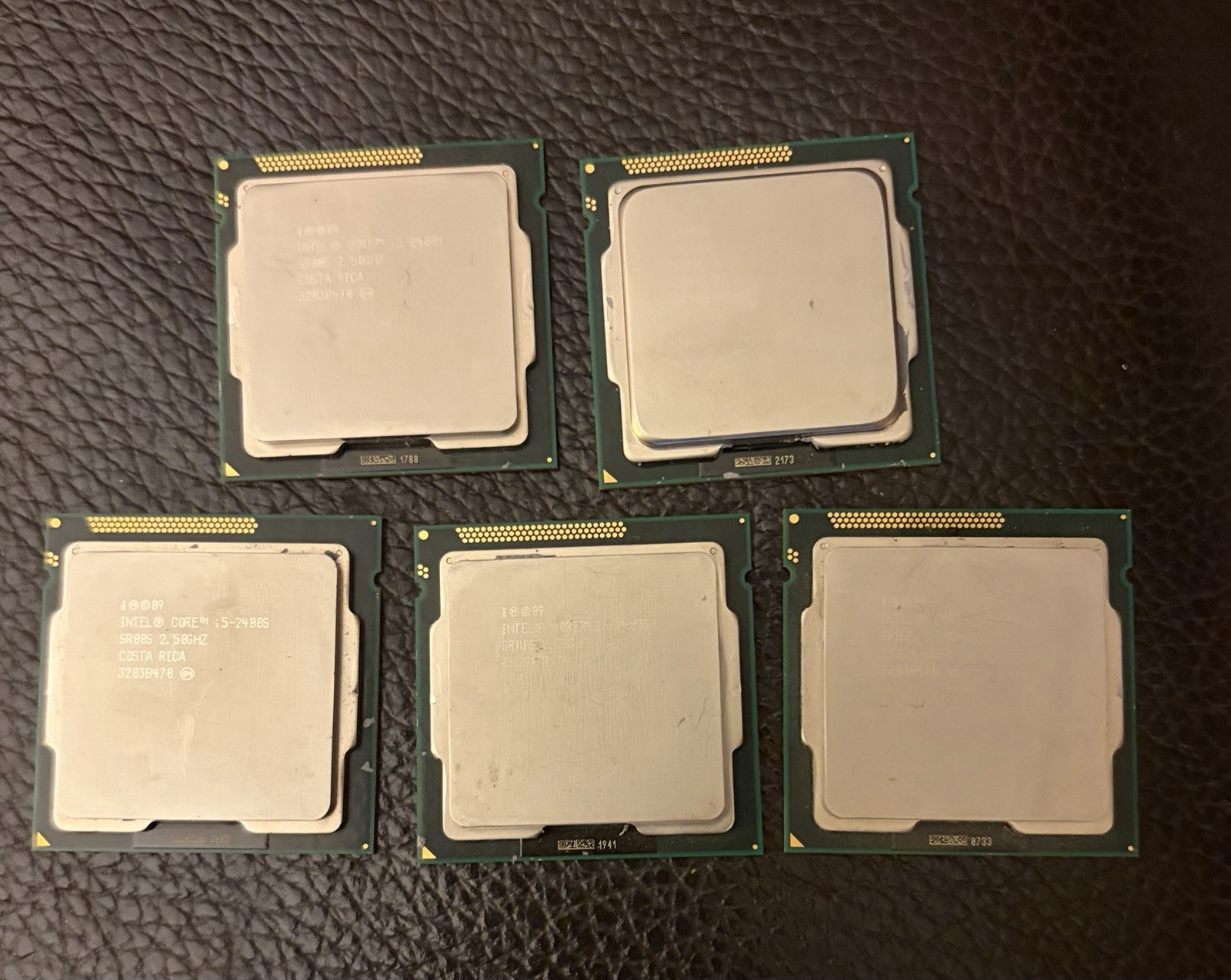 Lot Five (5) INTEL CORE I5-2400S SR00S 2.5GHZ CPU SOCKET LGA1155 - QUAD CORE
