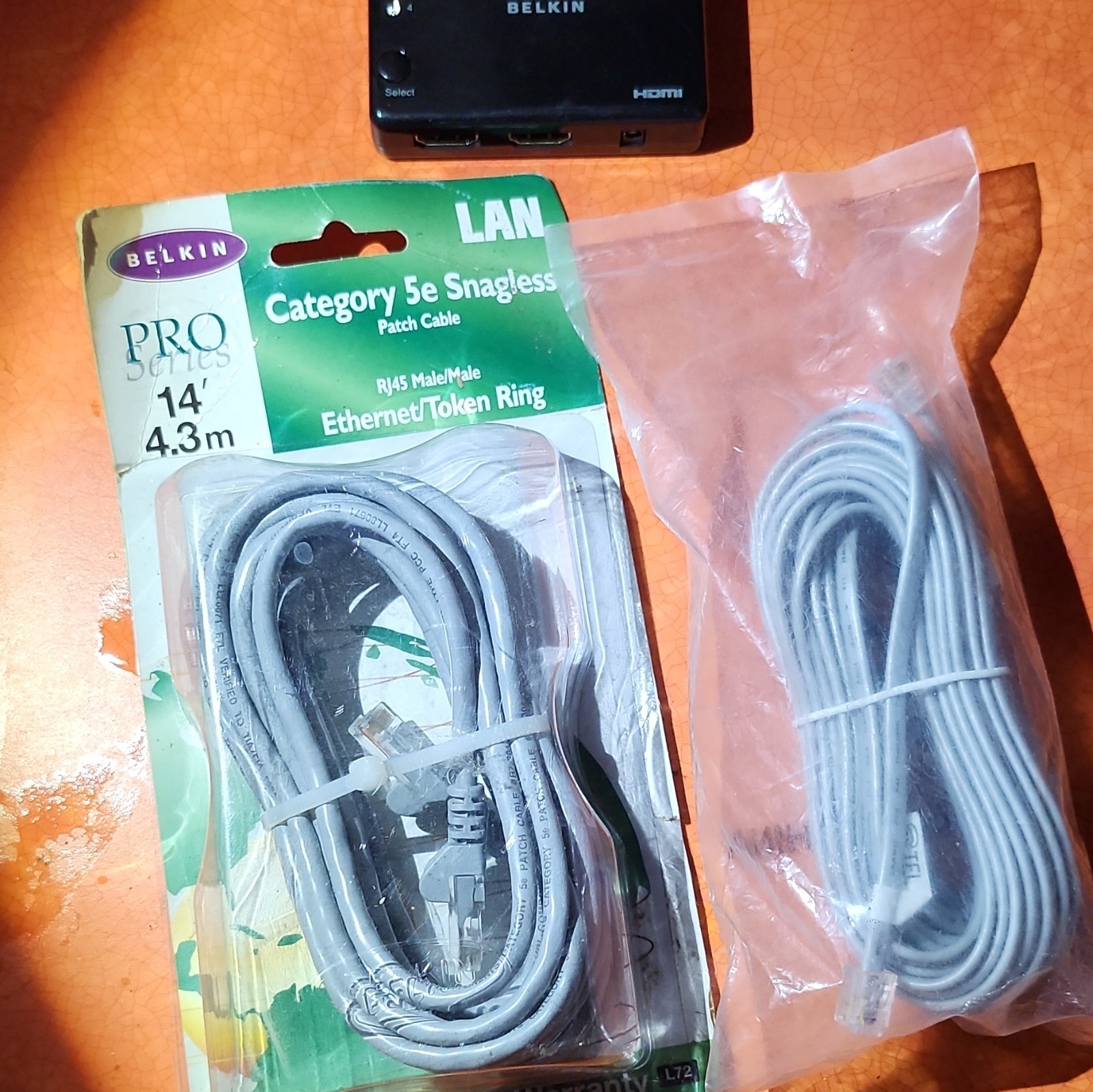 Belkin Pro Series Cat 5e RJ-45 Ethernet Patch Cable 14 ft, Telephone Cable
