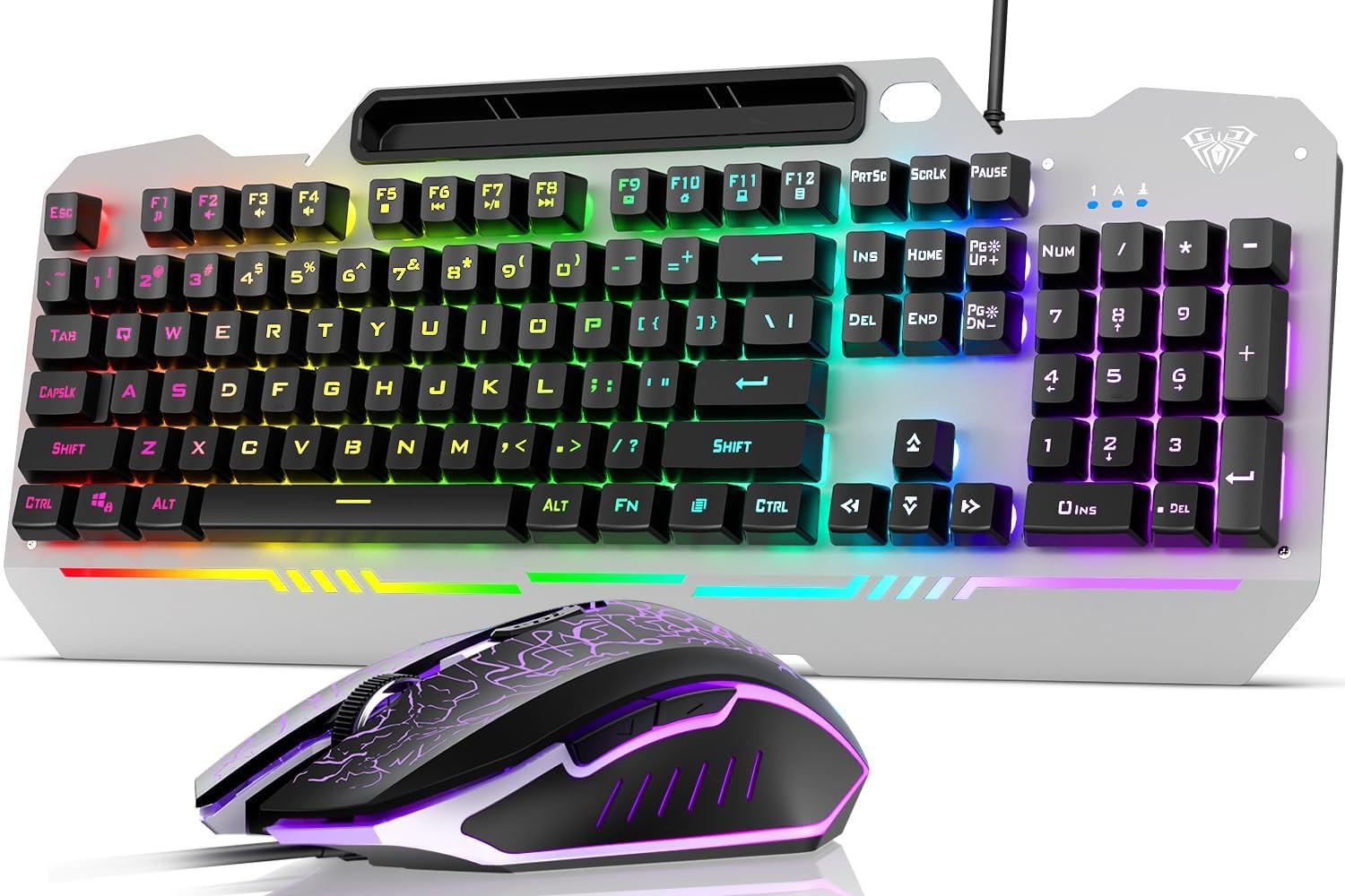 Gaming Keyboard and Mouse,Wired 104-Key Mouse and Keyboard Combo Metal