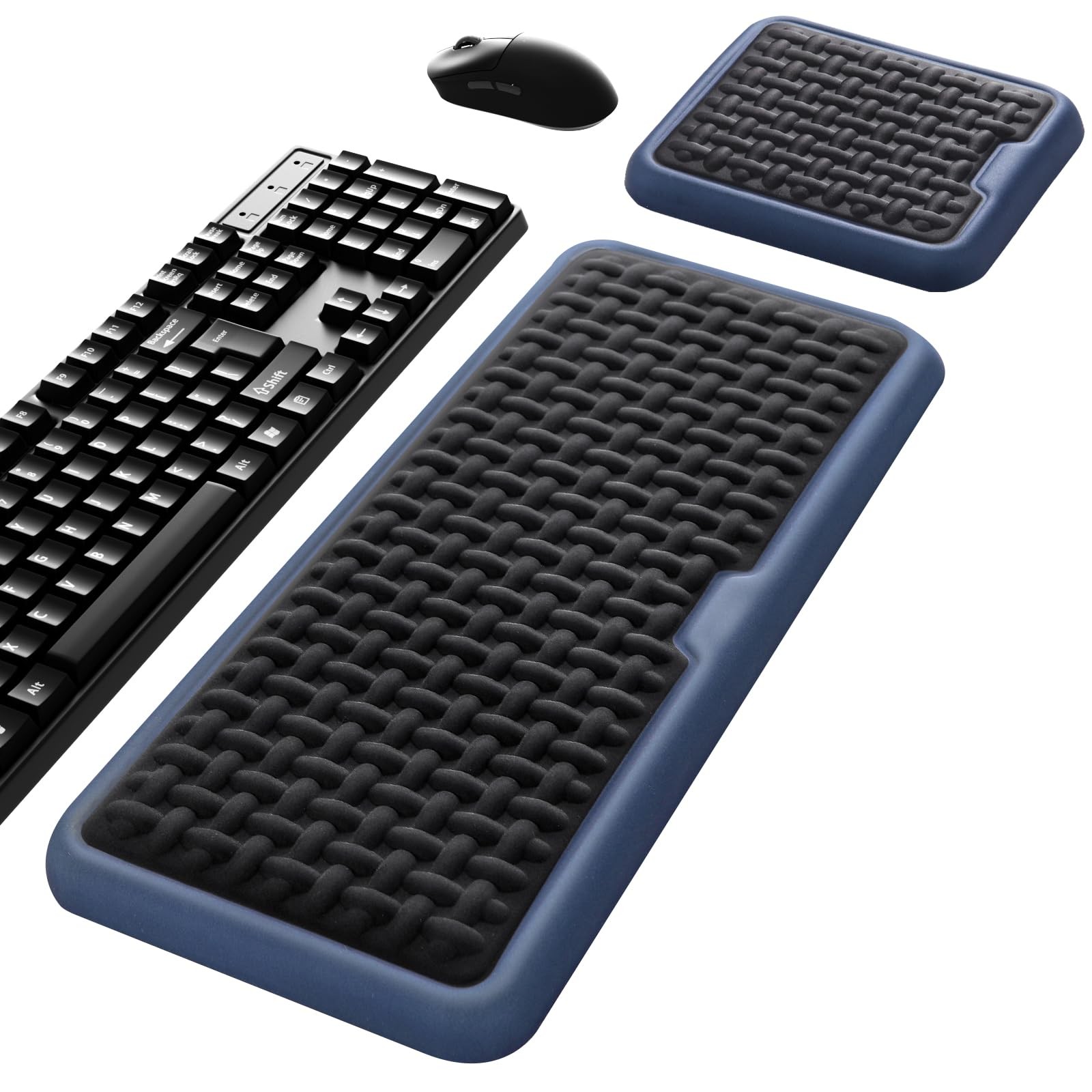 MEKASS Extra Large Wide Wrist Rest Set for Keyboard and Mouse, Ergonomic Memo...