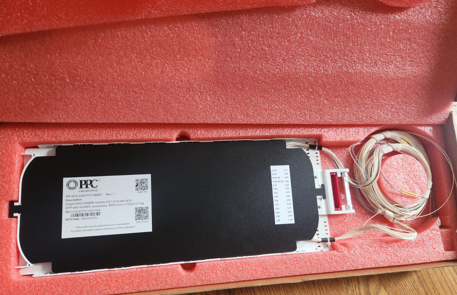 Belden/PPC NT2-24DDT3714DBP Single 24CH DWDM Module C37-C14 with AUX DTP