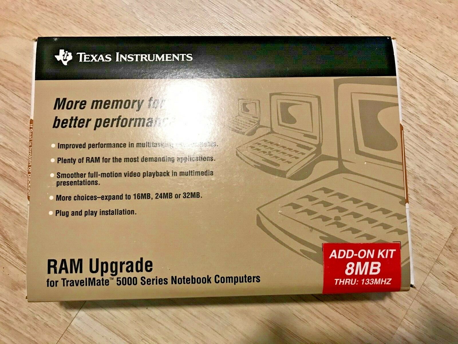 NEW RARE VINTAGE TEXAS INSTRUMENTS TRAVELMATE 5000 8 MB RAM MODULE - OEM STOCK